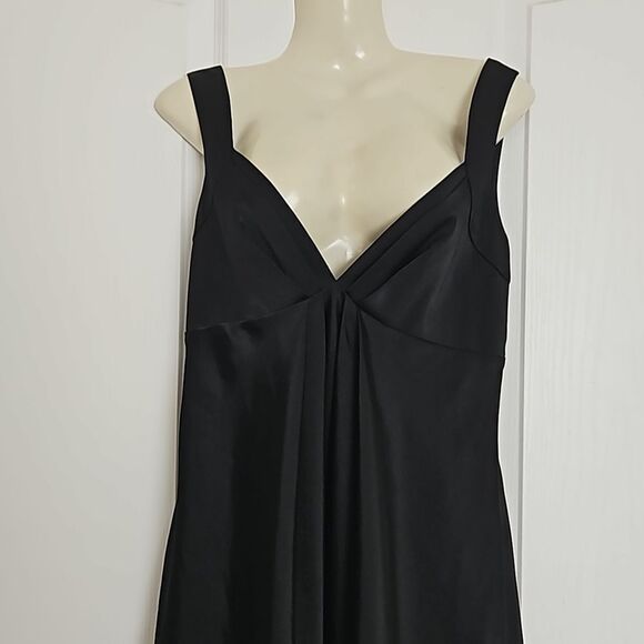 Calvin Klein Maternity Robe Slip-On Midi Dress With Low Back Black 6 - Picture 2 of 16